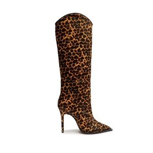 New Schutz Maryana Welt Leopard knee length boots 7